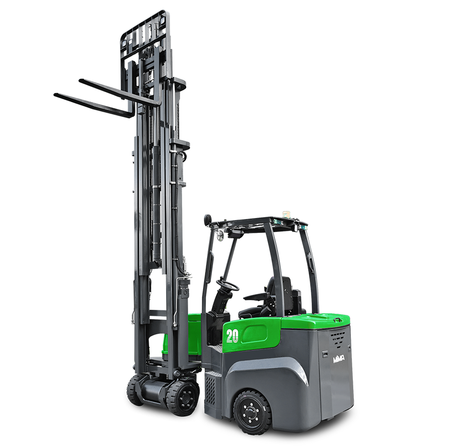MJD25 Articulated Lithium Forklift / 4 Stage Quad Mast
