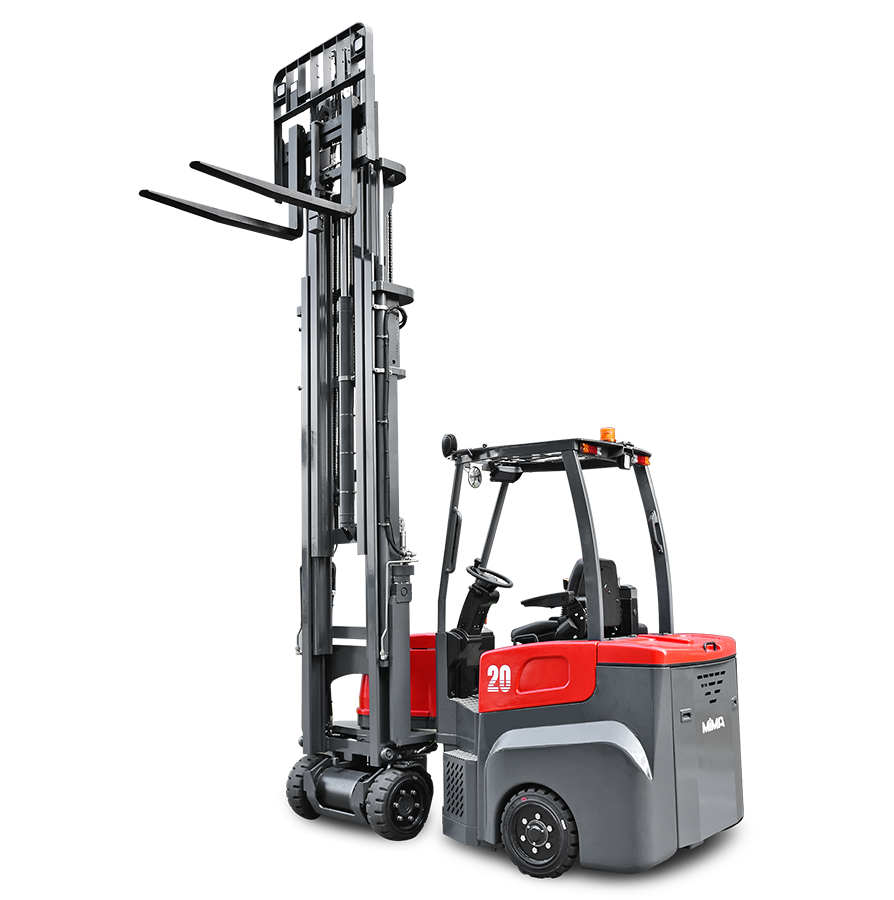 MJD25 Articulated Lithium Forklift / 4 Stage Quad Mast