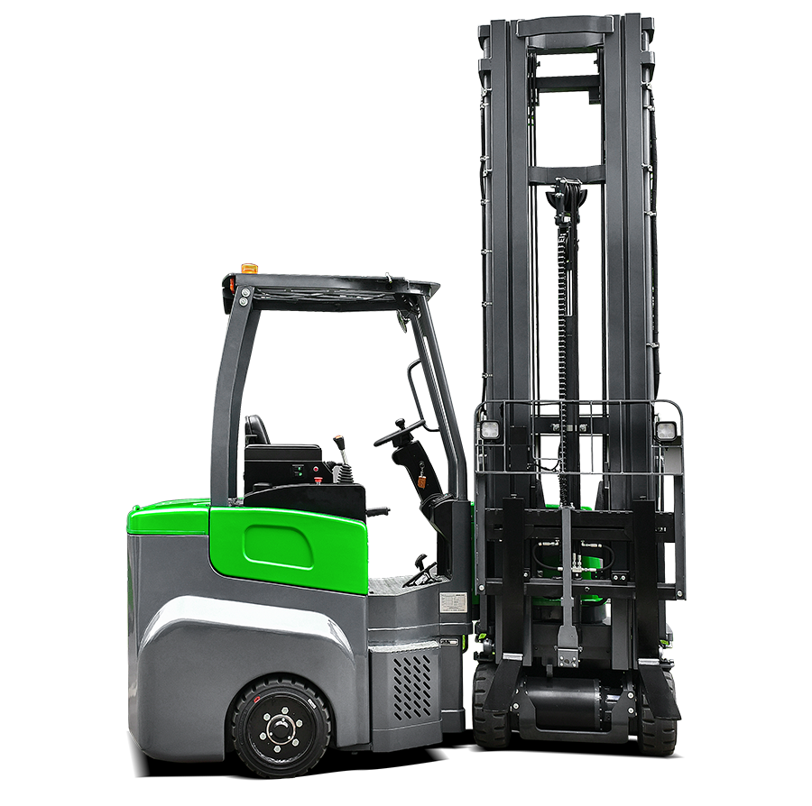 MJD25 Articulated Lithium Forklift / 4 Stage Quad Mast