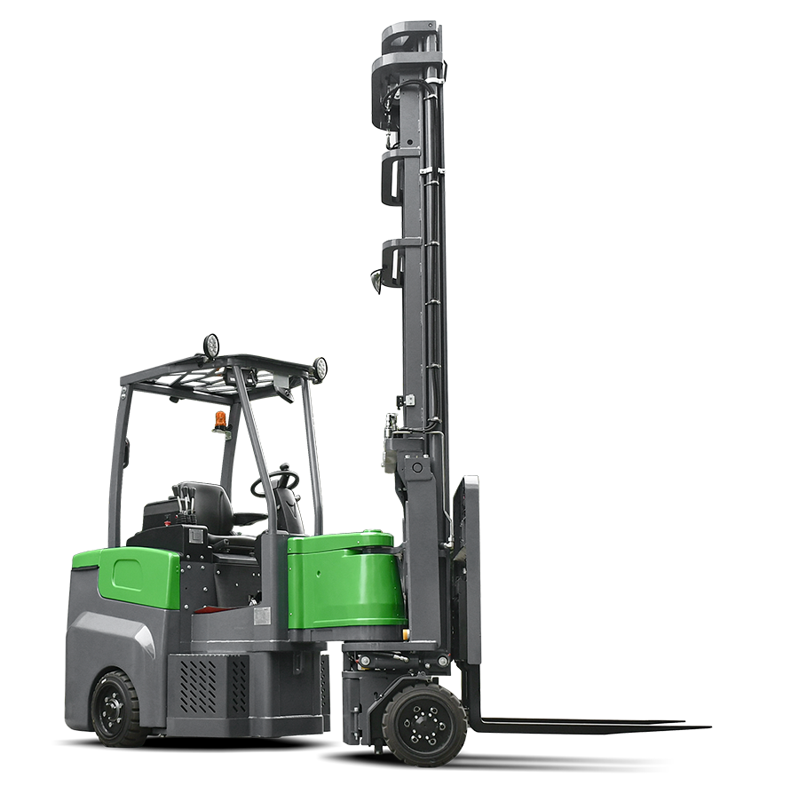 MJD25 Articulated Lithium Forklift / 4 Stage Quad Mast