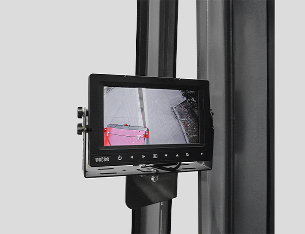 Provides a clear view behind the truck to improve visibility and safety during reversing.