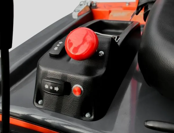 Electric steering provides light, responsive control during repetitive warehouse operations.